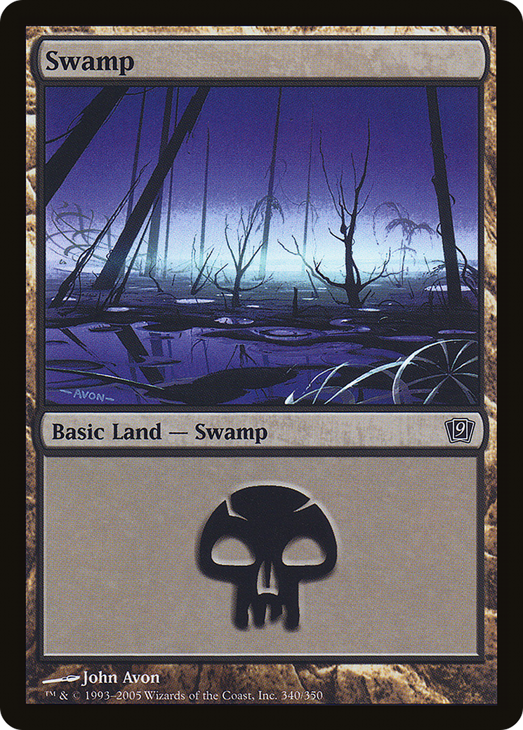 Swamp (9ED-340) [9th Edition] Foil