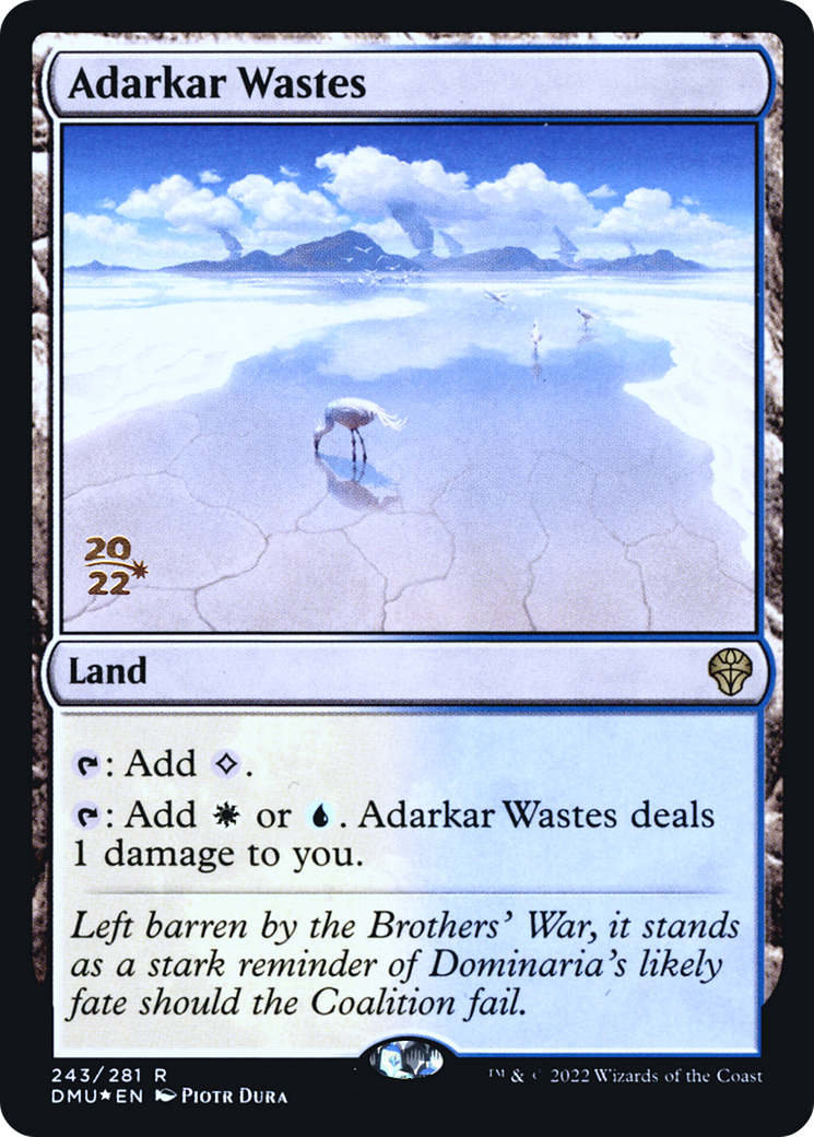 Adarkar Wastes (PRE-243) [Dominaria United Promos] Foil