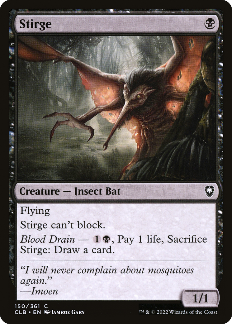 Stirge (CLB-150) [Commander Legends: Battle for Baldur's Gate] Foil