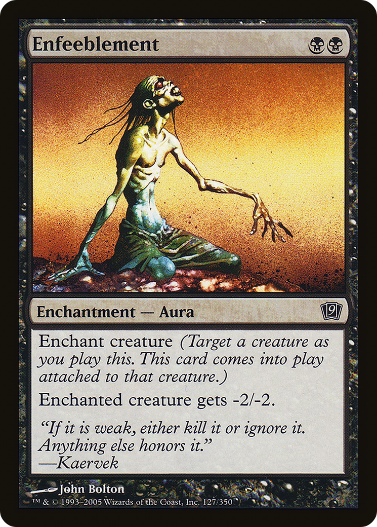 Enfeeblement (9ED-127) [9th Edition] Foil