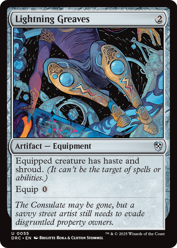 Lightning Greaves (DRC-055) [Commander: Aetherdrift]