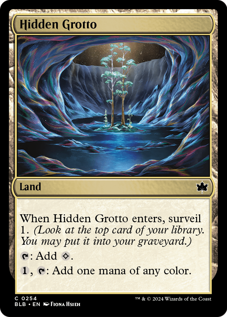 Hidden Grotto (BLB-254) [Bloomburrow] Foil