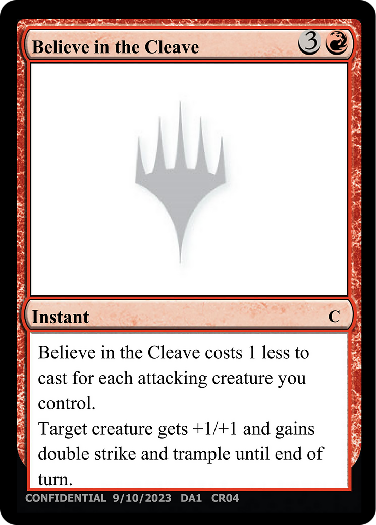 Believe in the Cleave (UNK-CR04B) [Unknown Event]