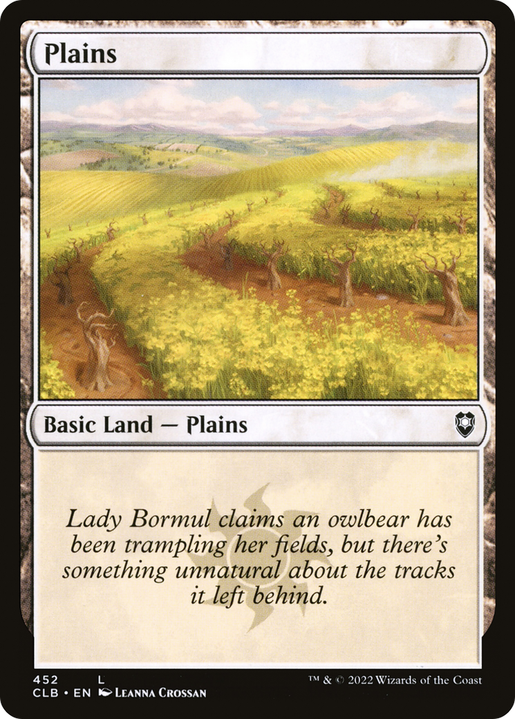 Plains (CLB-452) [Commander Legends: Battle for Baldur's Gate] Foil