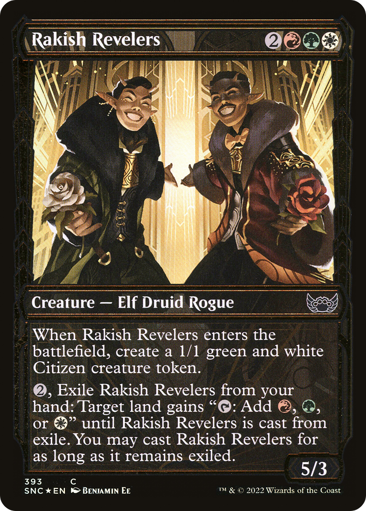Rakish Revelers (Gilded Foil) (SNC-393) (Showcase) [Streets of New Capenna] Foil