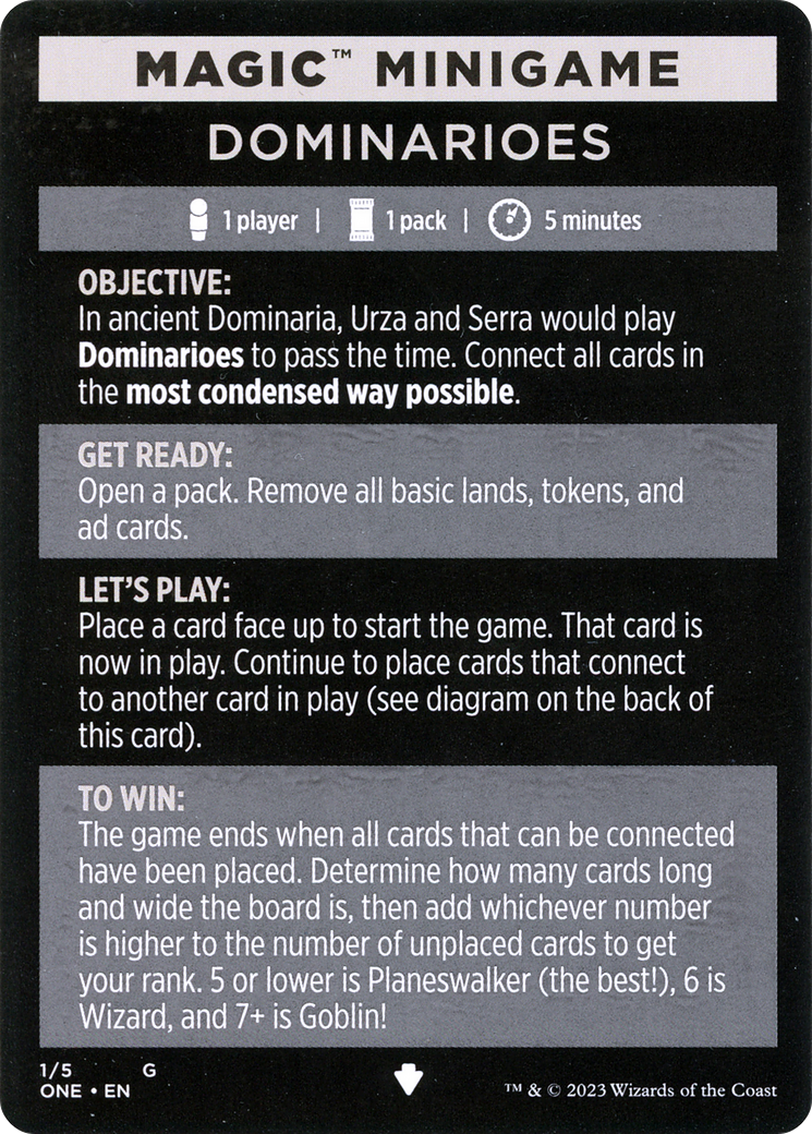 Dominarioes // Dominarioes (cont'd) (MONE-001) [Phyrexia: All Will Be One Minigames]
