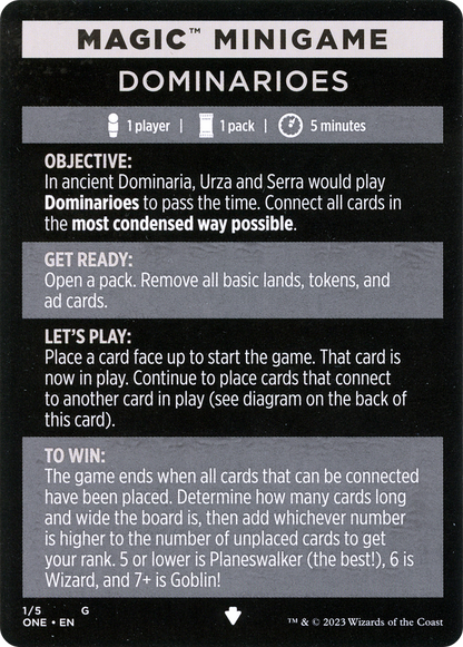 Dominarioes // Dominarioes (cont'd) (MONE-001) [Phyrexia: All Will Be One Minigames]