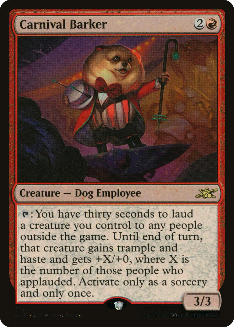 Carnival Barker (Galaxy Foil) (UNF-388) [Unfinity] Foil
