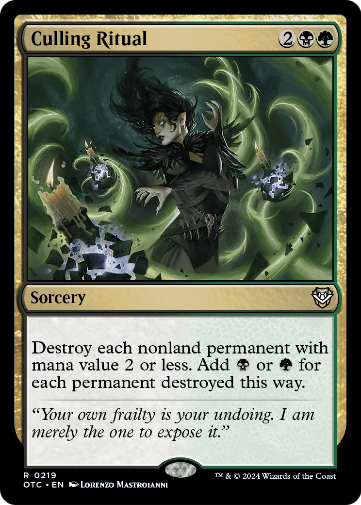 Culling Ritual (OTC-219) [Outlaws of Thunder Junction Commander]