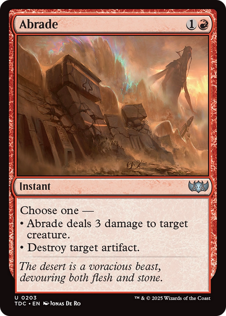Abrade (TDC-203) [Commander: Tarkir: Dragonstorm]