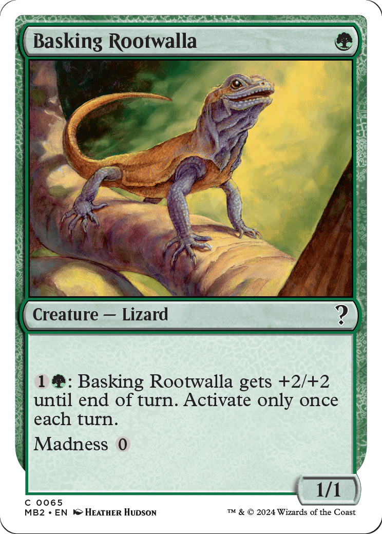 Basking Rootwalla (White Border) (MB2-065) [Mystery Booster 2]