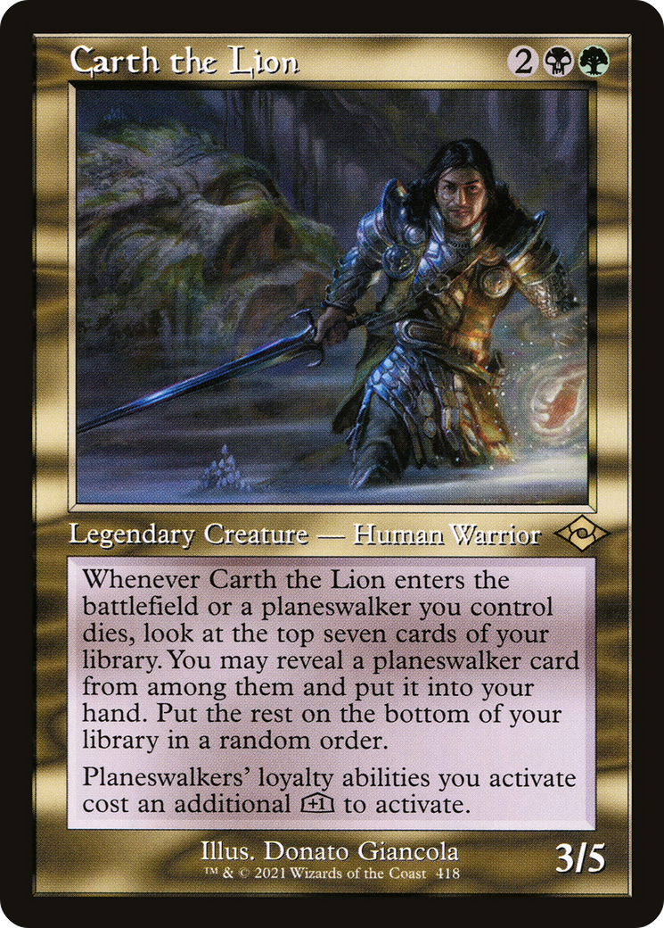 Carth the Lion (Retro Frame) (MH2-418) [Modern Horizons 2] Foil