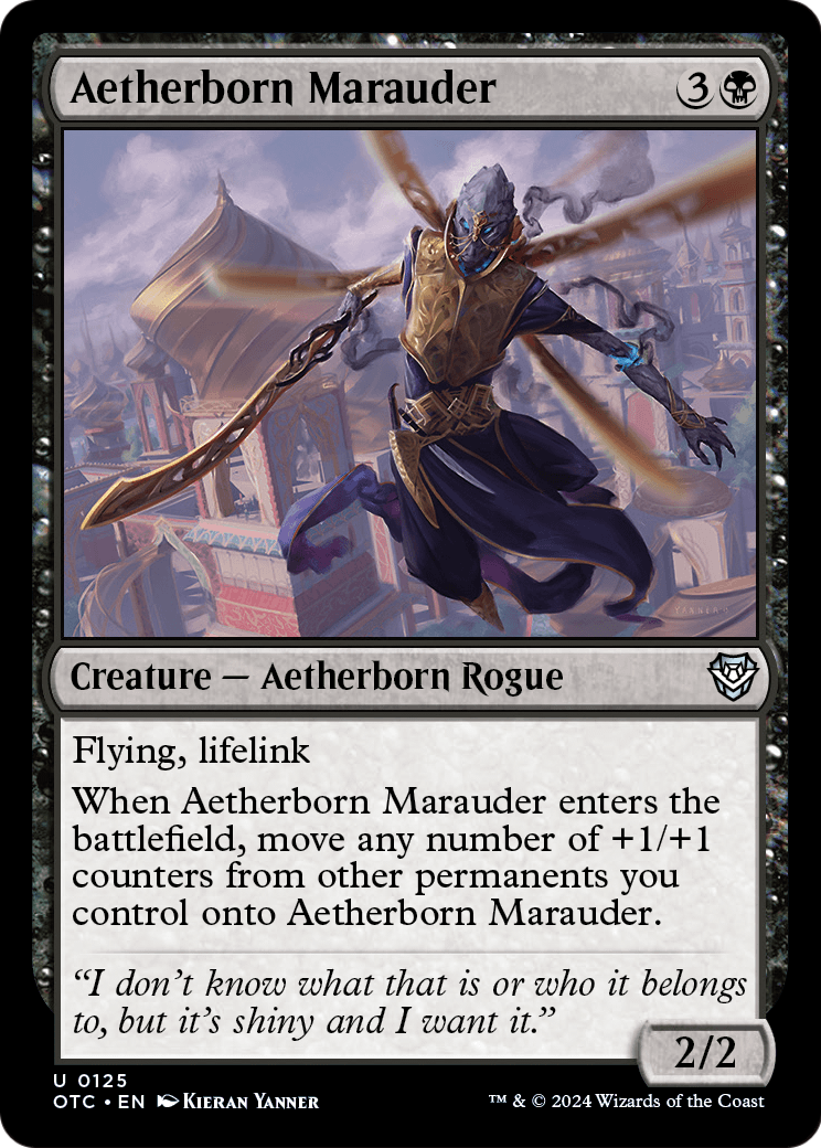 Aetherborn Marauder (OTC-125) [Outlaws of Thunder Junction Commander]
