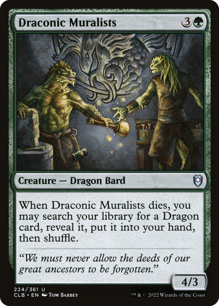 Draconic Muralists (CLB-224) [Commander Legends: Battle for Baldur's Gate] Foil