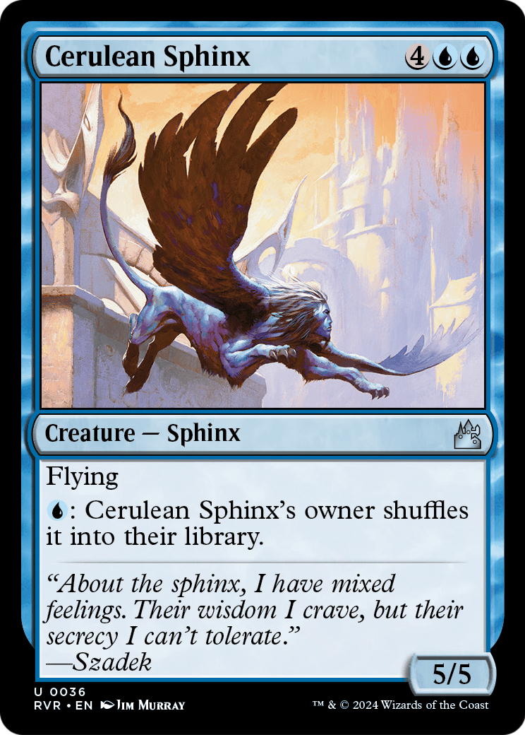 Cerulean Sphinx (RVR-036) [Ravnica Remastered]