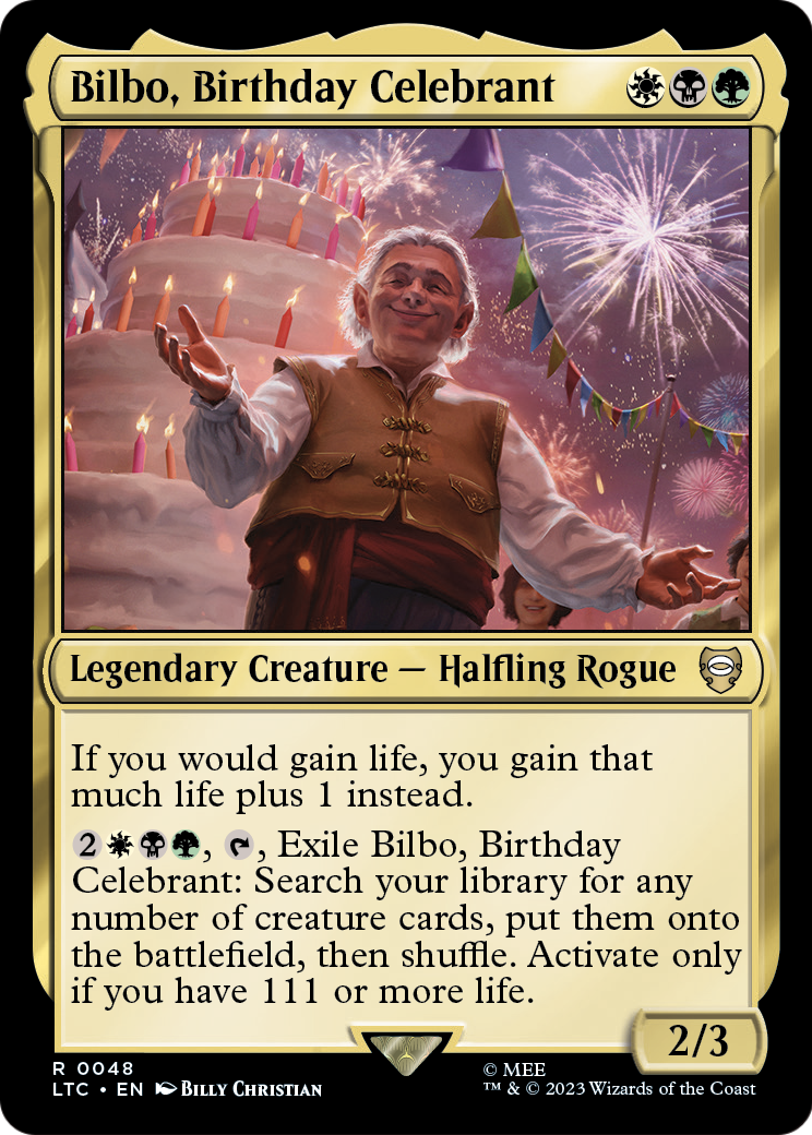 Bilbo, Birthday Celebrant (LTC-048) [Tales of Middle-earth Commander]