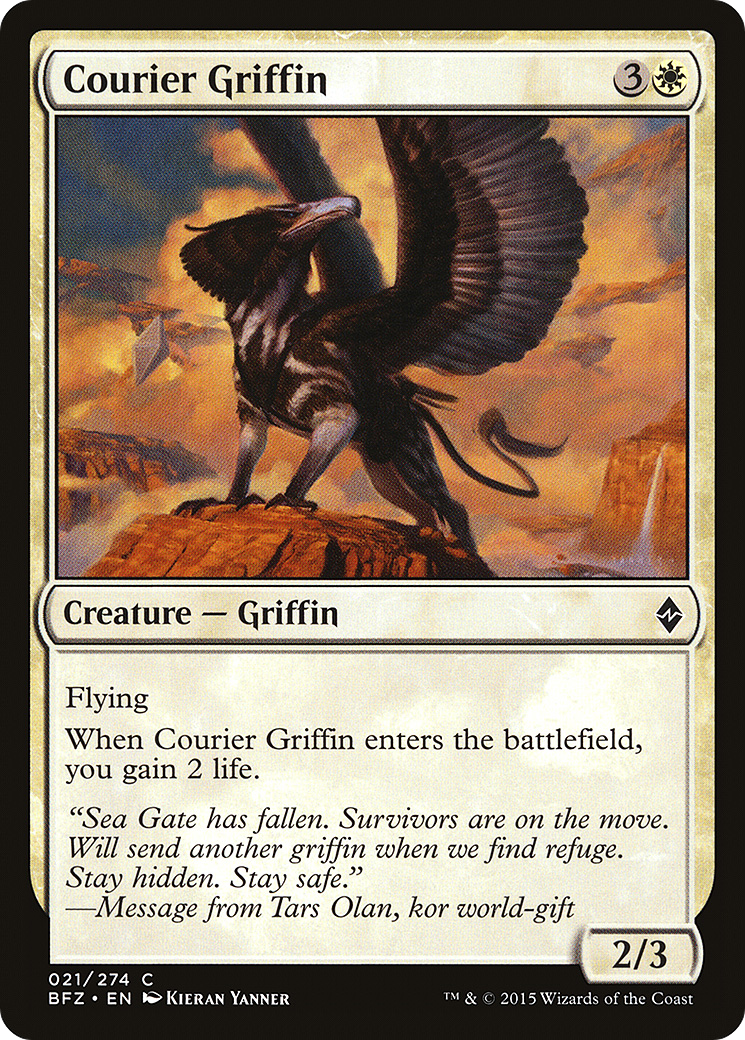 Courier Griffin (BFZ-021) [Battle for Zendikar]