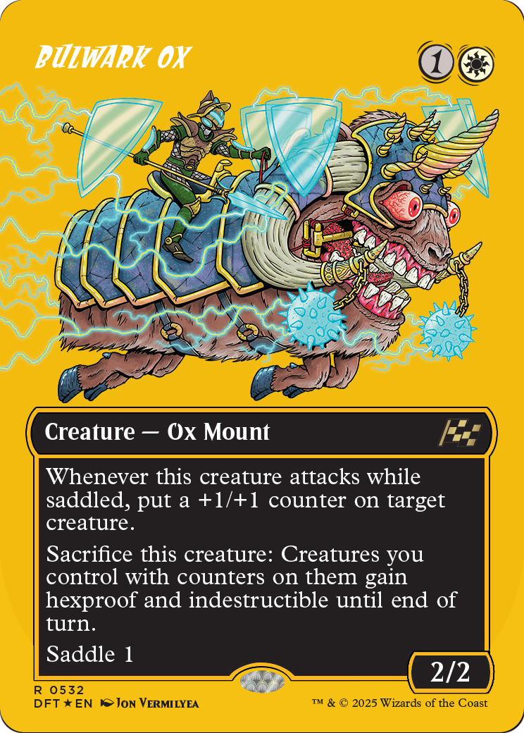 Bulwark Ox (Borderless) (First-Place Foil) (DFT-532) [Aetherdrift] Foil