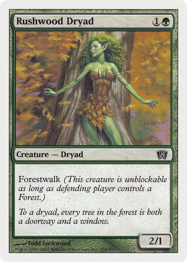 Rushwood Dryad (8ED-278) [8th Edition] Foil