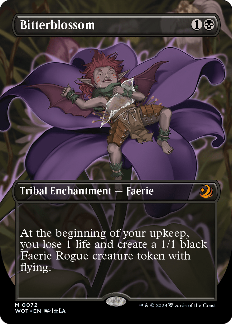 Bitterblossom (Anime Borderless) (WOT-072) [Wilds of Eldraine: Enchanting Tales] Foil