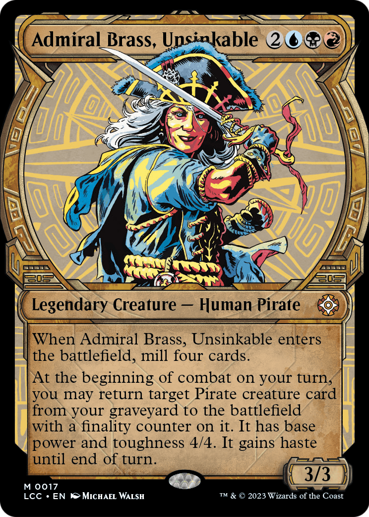 Admiral Brass, Unsinkable (Showcase) (LCC-017) [The Lost Caverns of Ixalan Commander]
