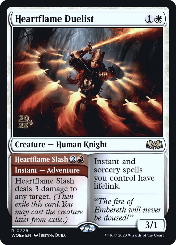 Heartflame Duelist (PRE-228) [Wilds of Eldraine Promos] Foil