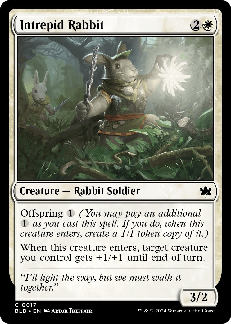 Intrepid Rabbit (BLB-017) [Bloomburrow] Foil