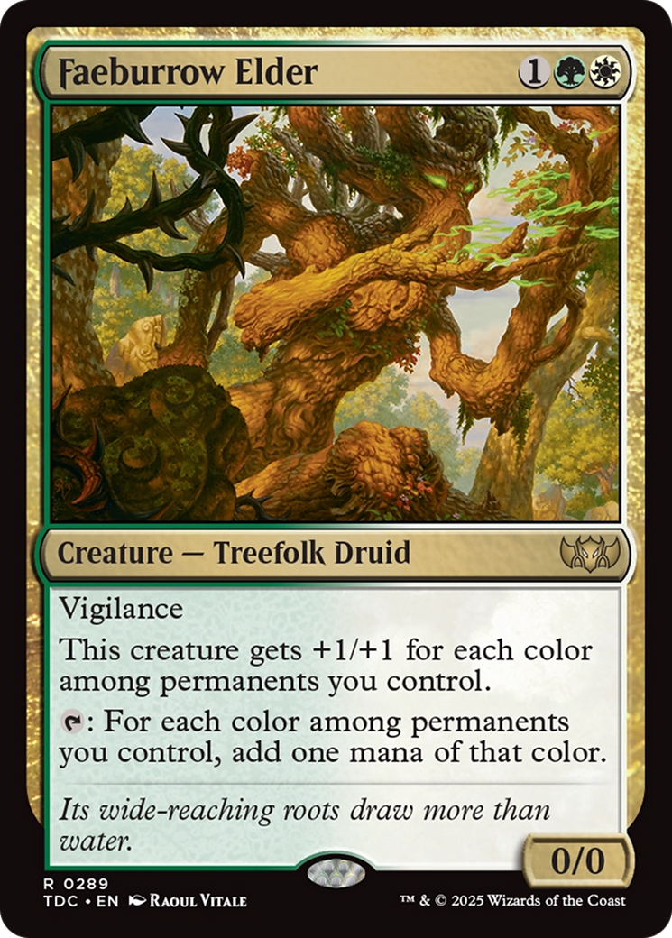 Faeburrow Elder (TDC-289) [Commander: Tarkir: Dragonstorm]