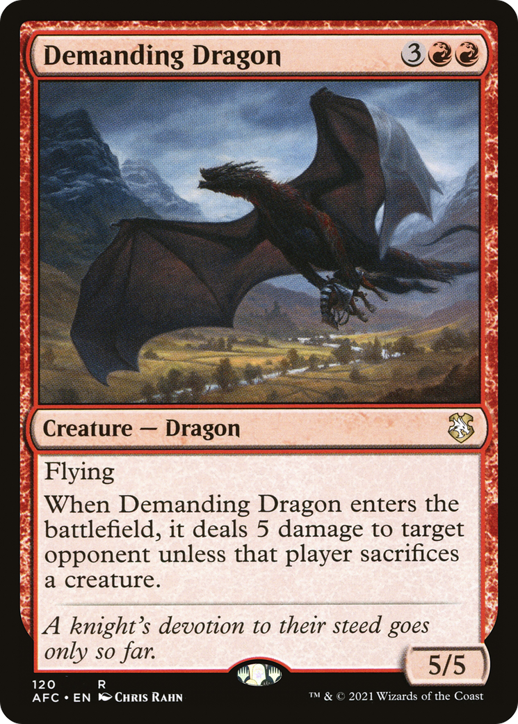 Demanding Dragon (AFC-120) [Forgotten Realms Commander]