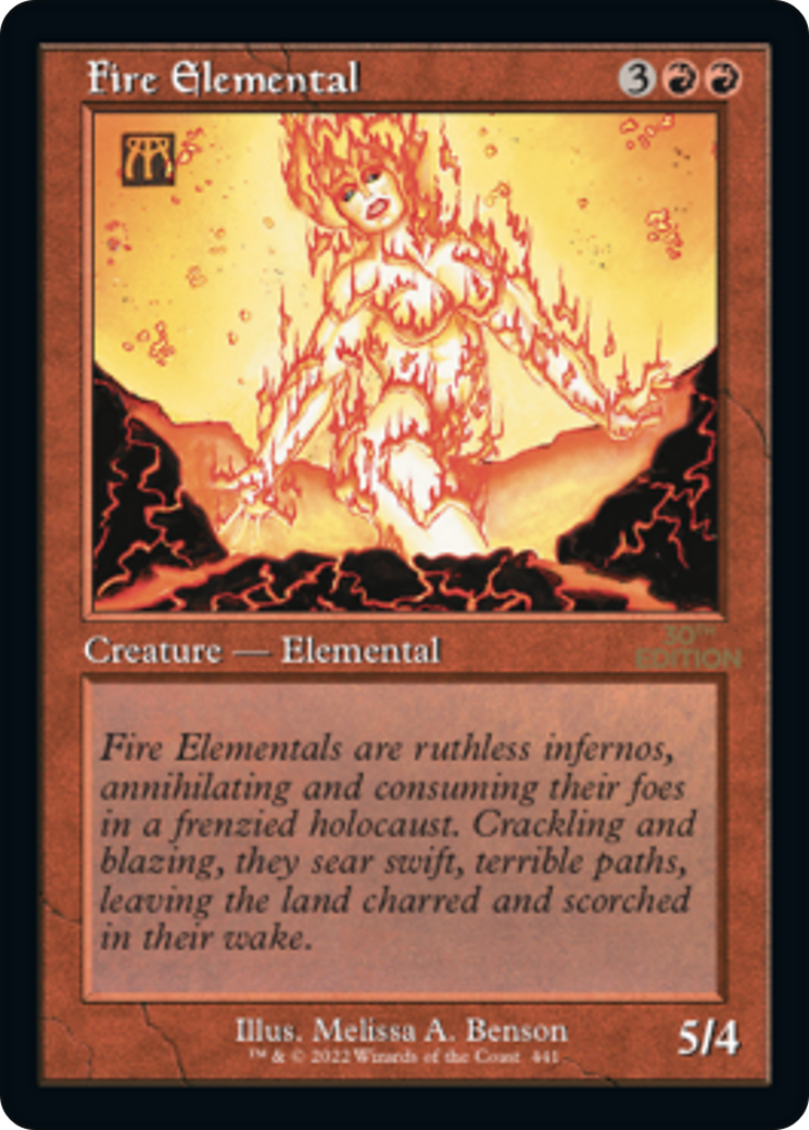 Fire Elemental (Retro Frame) (30A-441) [30th Anniversary Edition]