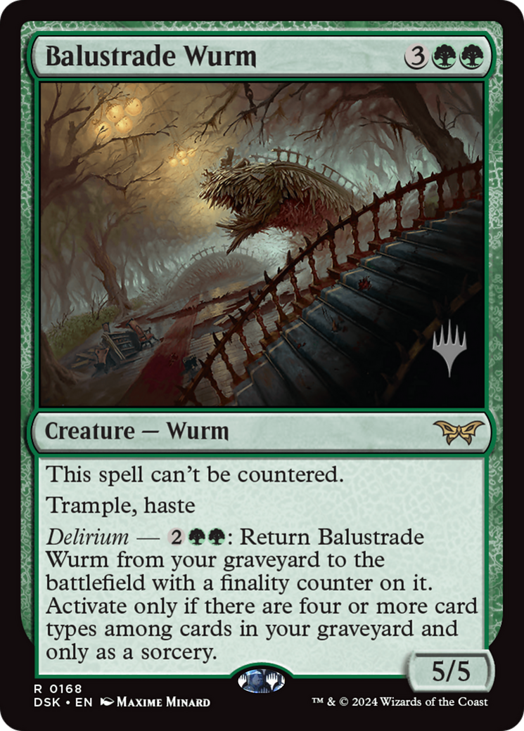 Balustrade Wurm (PPDSK-168) [Promo Pack: Duskmourn: House of Horror Promos]
