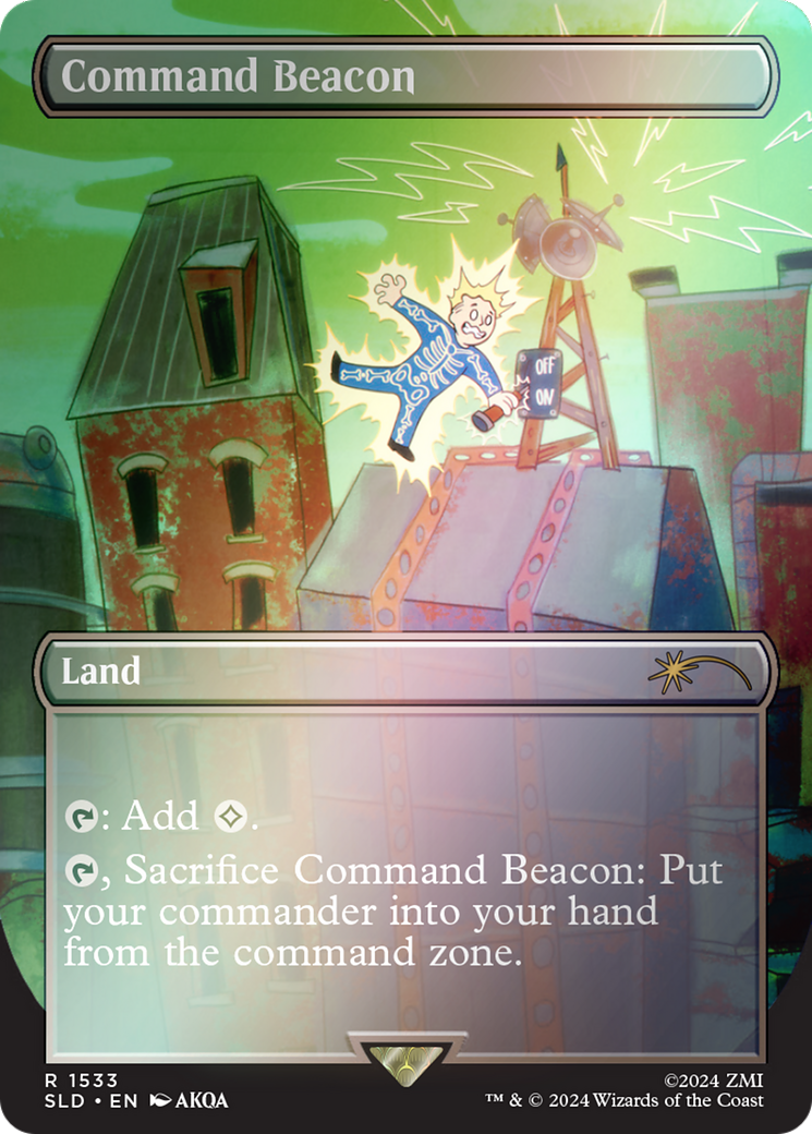 Command Beacon (Rainbow Foil) (SLD-1533) (Borderless) [Secret Lair Drop] Foil