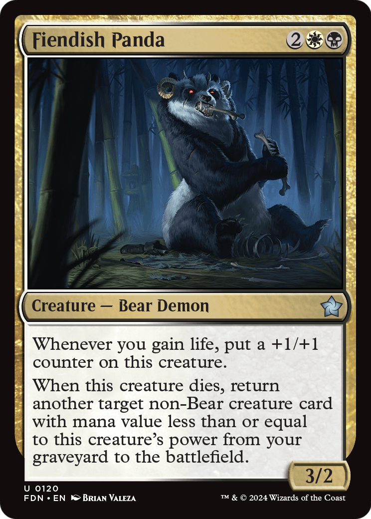 Fiendish Panda (FDN-120) [Foundations] Foil