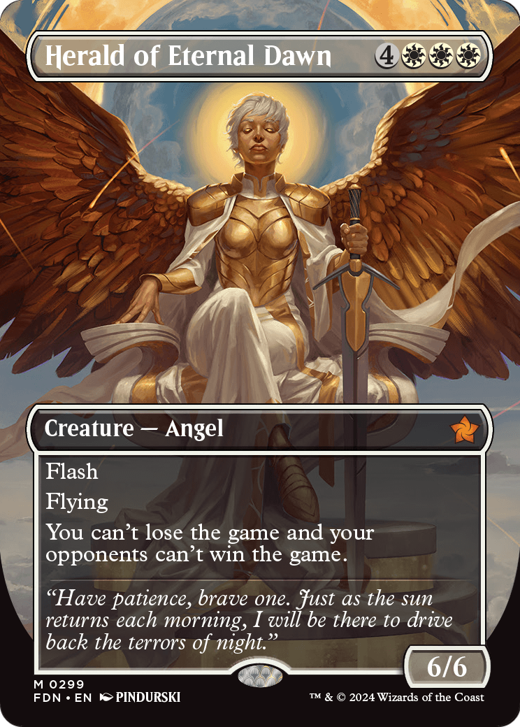 Herald of Eternal Dawn (Borderless) (FDN-299) [Foundations]