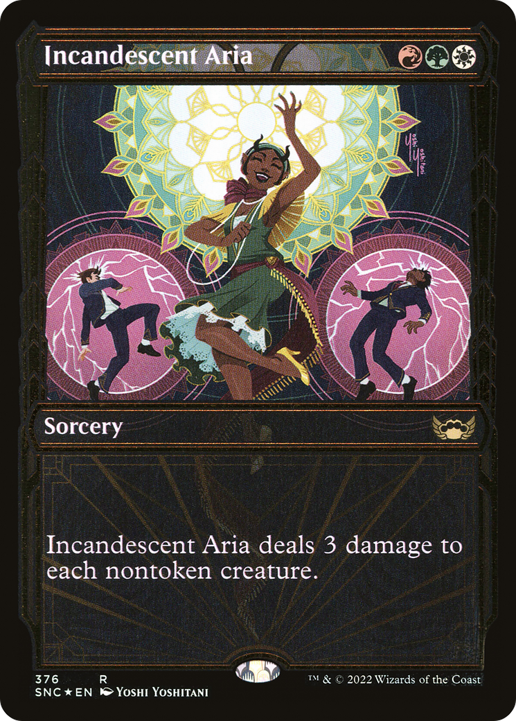 Incandescent Aria (Gilded Foil) (SNC-376) (Showcase) [Streets of New Capenna] Foil