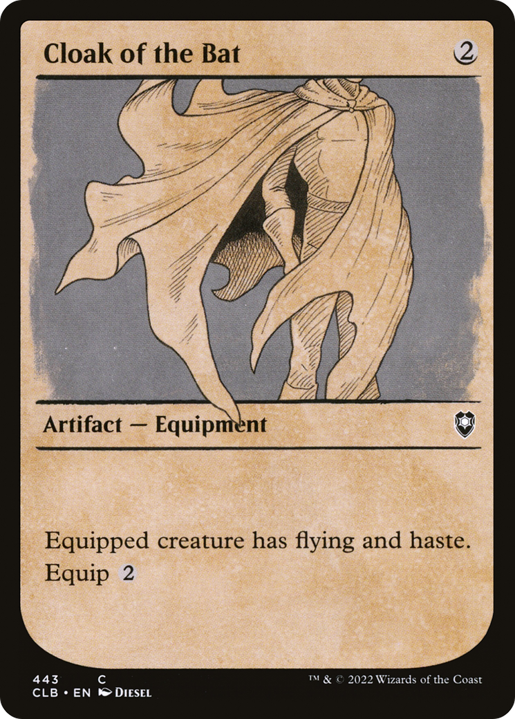 Cloak of the Bat (Showcase) (CLB-443) [Commander Legends: Battle for Baldur's Gate] Foil