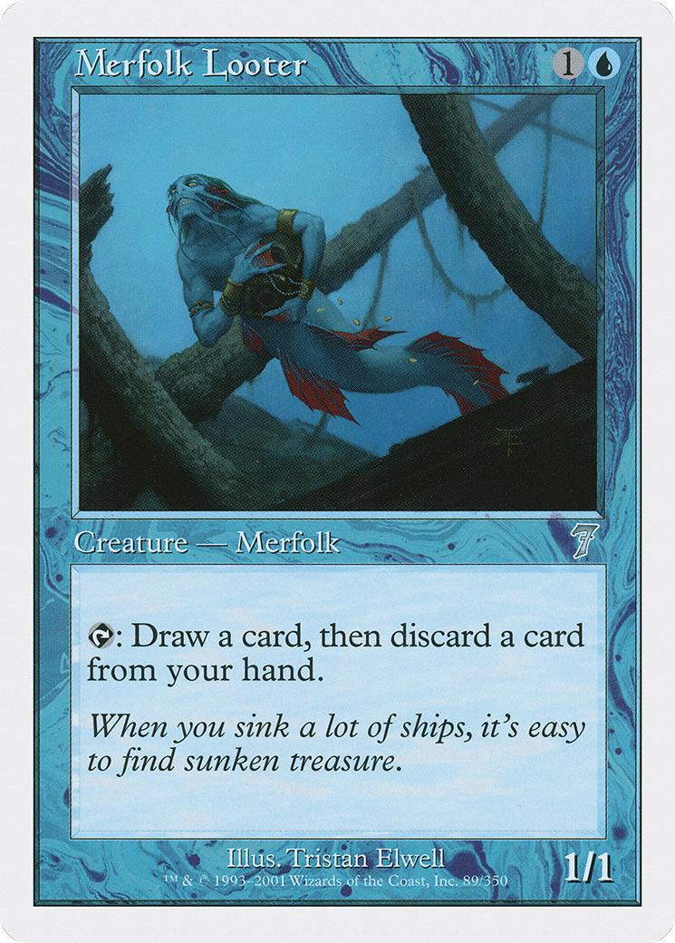 Merfolk Looter (7ED-089) [7th Edition] Foil