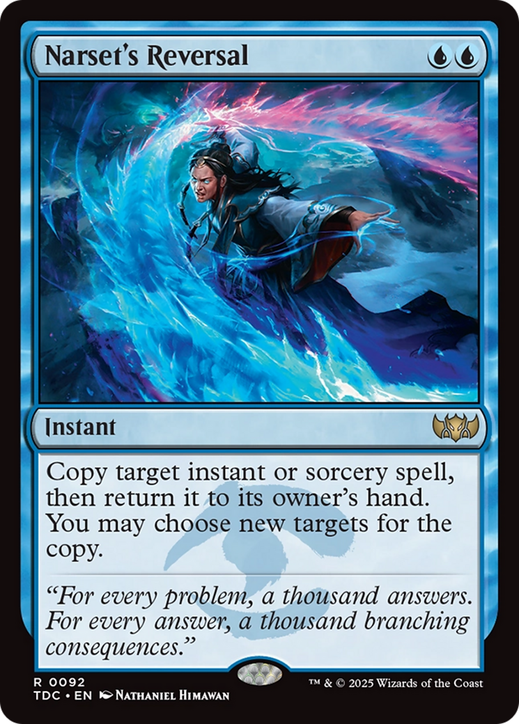Narset's Reversal (TDC-092) [Commander: Tarkir: Dragonstorm]