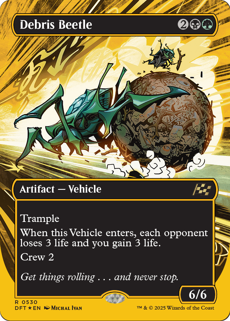 Debris Beetle (Borderless) (First-Place Foil) (DFT-530) [Aetherdrift] Foil