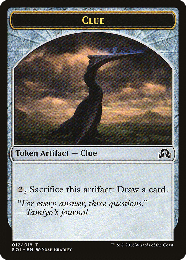 Clue Token (SOI-012) [Shadows over Innistrad Tokens]