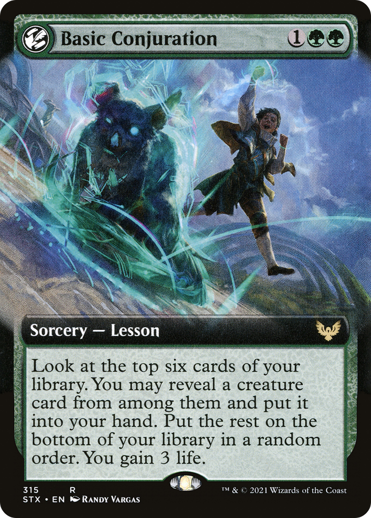 Basic Conjuration (Extended Art) (STX-315) [Strixhaven: School of Mages] Foil