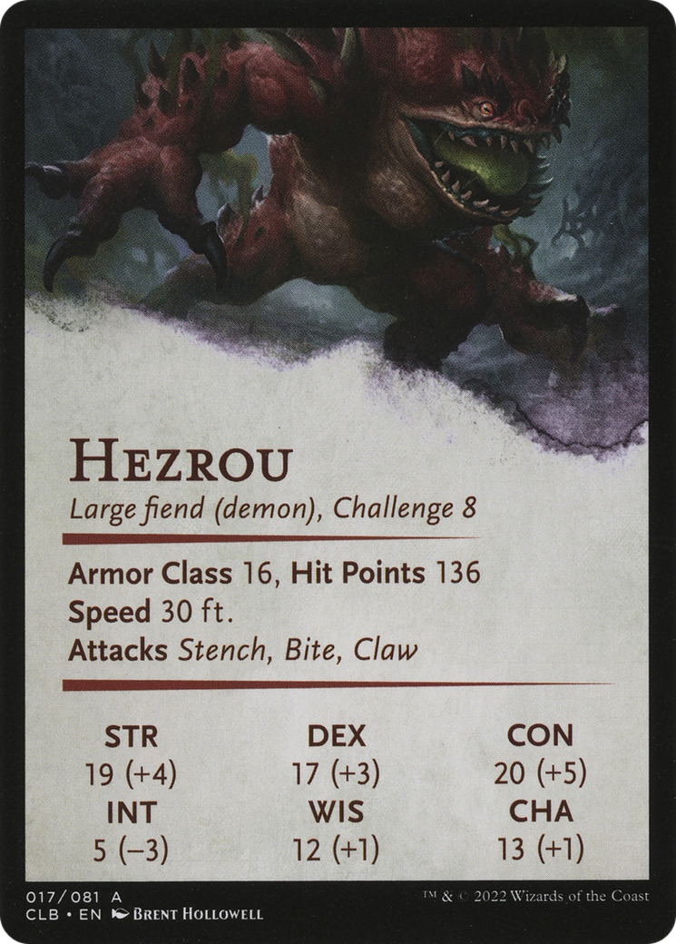 Hezrou // Hezrou (ACLB-017) (Borderless) [Battle for Baldur's Gate Art Series] Foil