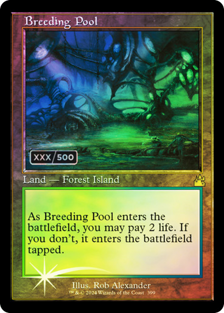 Breeding Pool (Retro Frame) (Serial Numbered) (RVR-399) [Ravnica Remastered] Foil