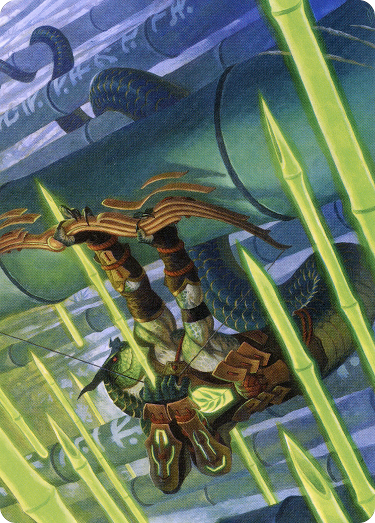 Bamboo Grove Archer // Bamboo Grove Archer (ANEO-020) (Borderless) [Neon Dynasty Art Series]