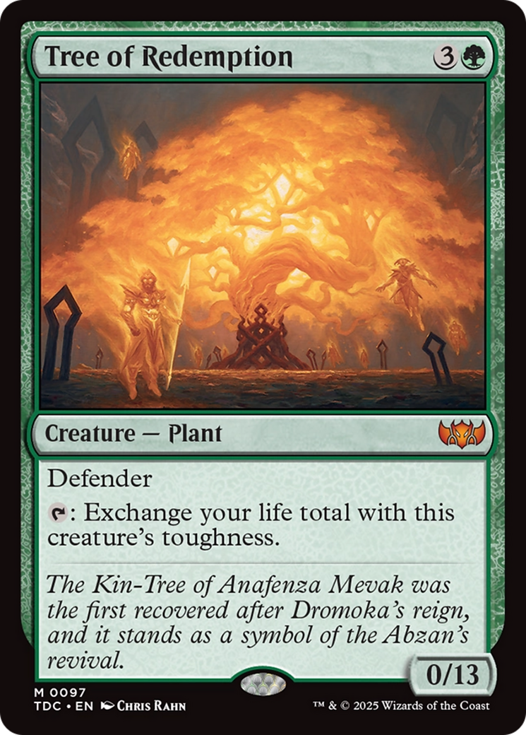 Tree of Redemption (TDC-097) [Commander: Tarkir: Dragonstorm]