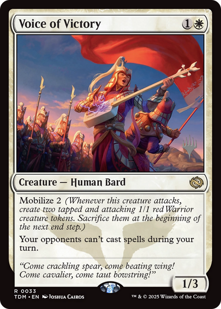 Voice of Victory (PPTDM-033) [Promo Pack: Tarkir: Dragonstorm]