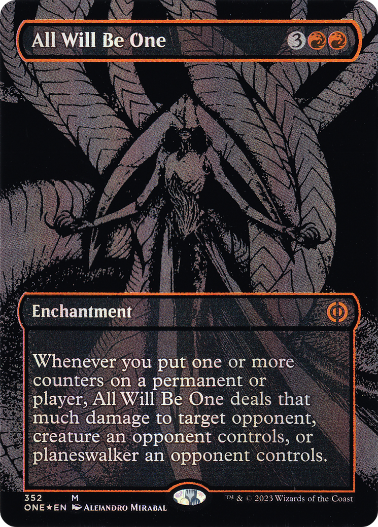 All Will Be One (Oil Slick Raised Foil) (ONE-352) (Borderless) [Phyrexia: All Will Be One] Foil