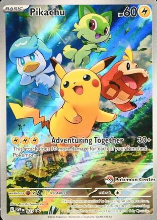 Pikachu (Pokemon Center Exclusive) (027) [SV Scarlet & Violet Promo Cards] Holofoil - Promo