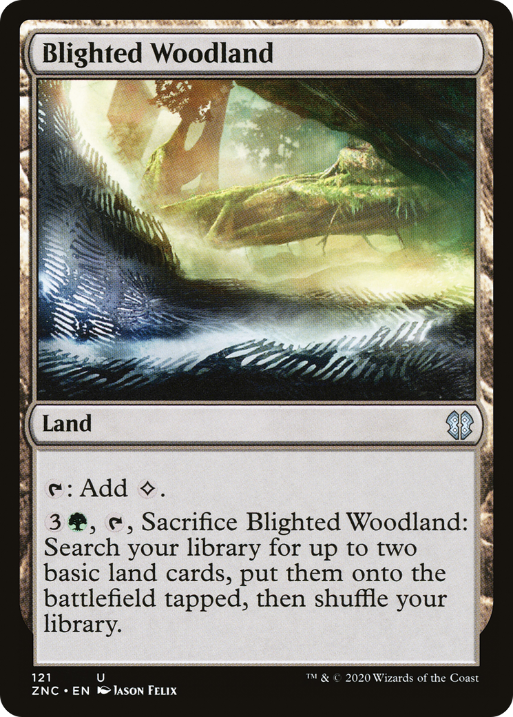 Blighted Woodland (ZNC-121) [Zendikar Rising Commander]