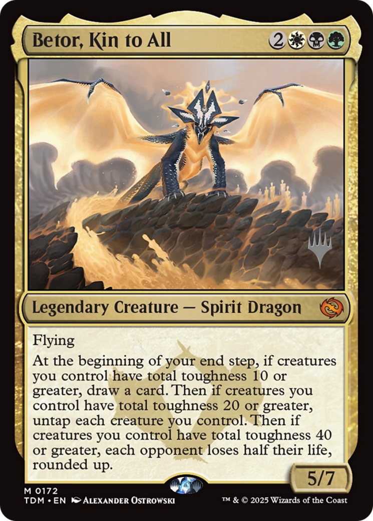 Betor, Kin to All (PPTDM-172) [Promo Pack: Tarkir: Dragonstorm] Foil